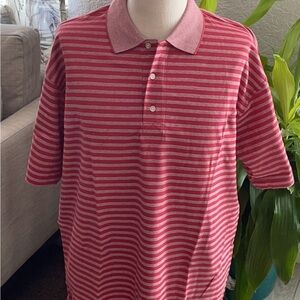 Greg Norman Collection Red and White Polo Shirt for Golf